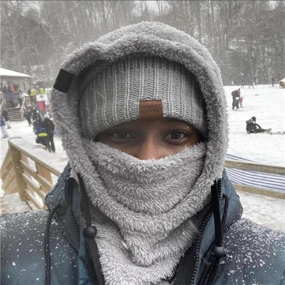 Face Mask Neck Warmer Scarf Helmet Hood Grey - Picture 5 of 5